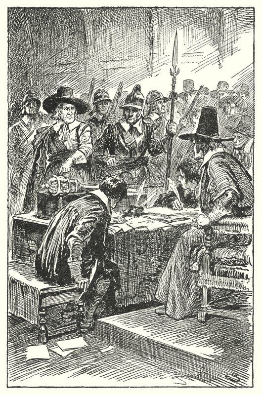 Cromwell verdrijft het Lange Parlement door Gordon Frederick Browne