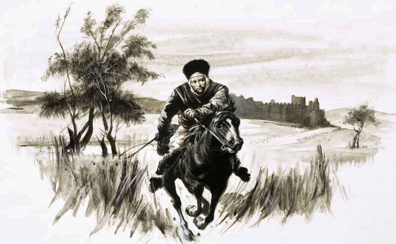 Broeder Johannes op een vurig Mongools paard door Graham Coton