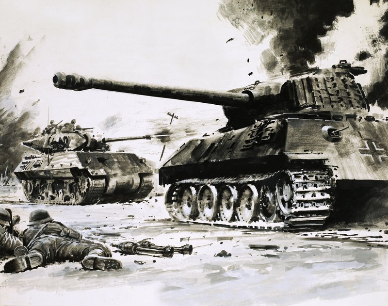 Tanks in de straten door Graham Coton