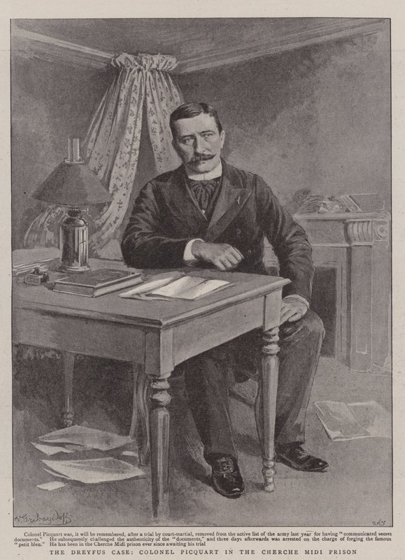 De Dreyfus-zaak, kolonel Picquart in de Cherche Midi-gevangenis door Gribayedoff