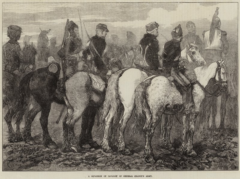 Een Eskadron Cavalerie van het Leger van Generaal Chanzy door Guillaume Regamey