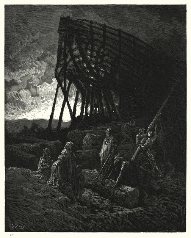 Illustratie van Gustave Doré voor Miltons Paradise Lost, Boek XI, regel 729 door Gustave Dore
