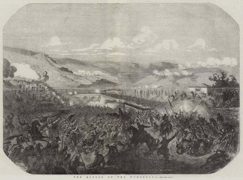 De slag bij de Tchernaya door Gustave Dore