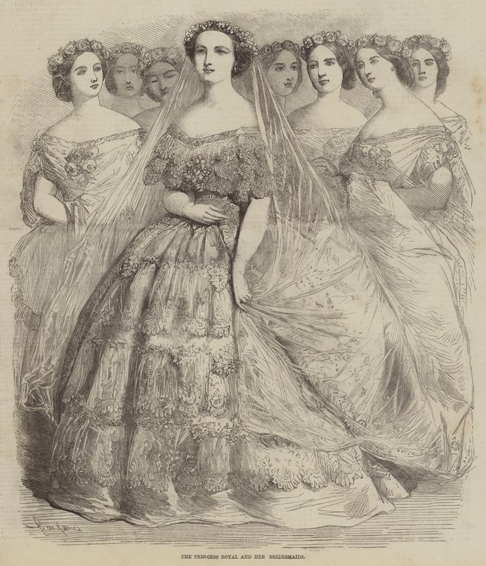 De Kroonprinses en haar Bruidsmeisjes door Gustave Janet