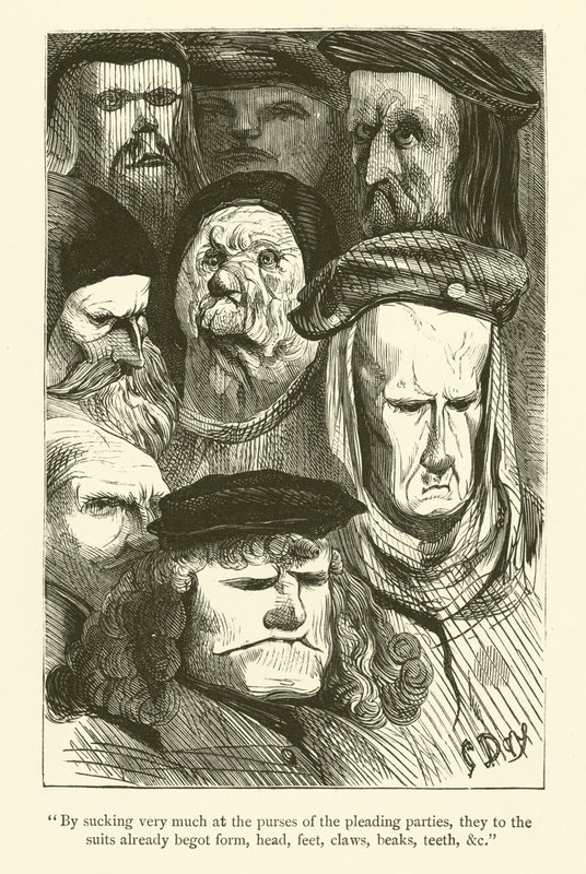 Illustratie voor de werken van Rabelais door Gustave after Dore