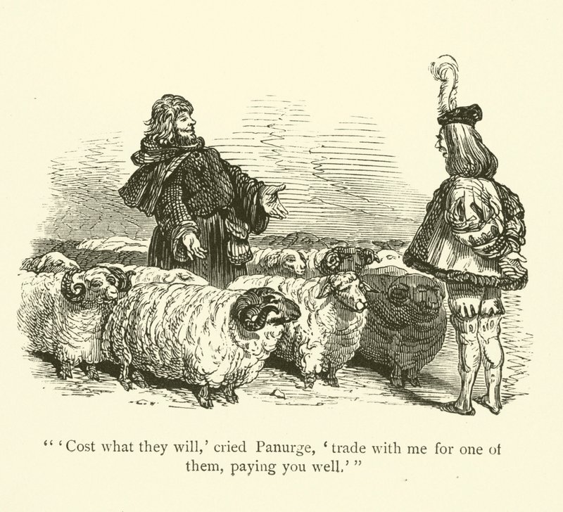 Illustratie voor de werken van Rabelais door Gustave after Dore