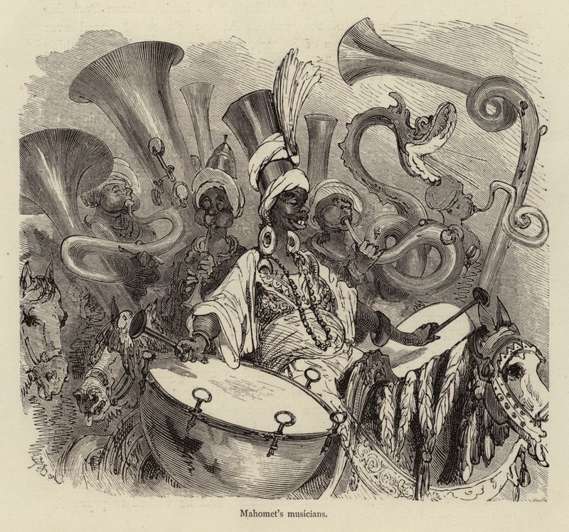 Mahomets muzikanten door Gustave after Dore