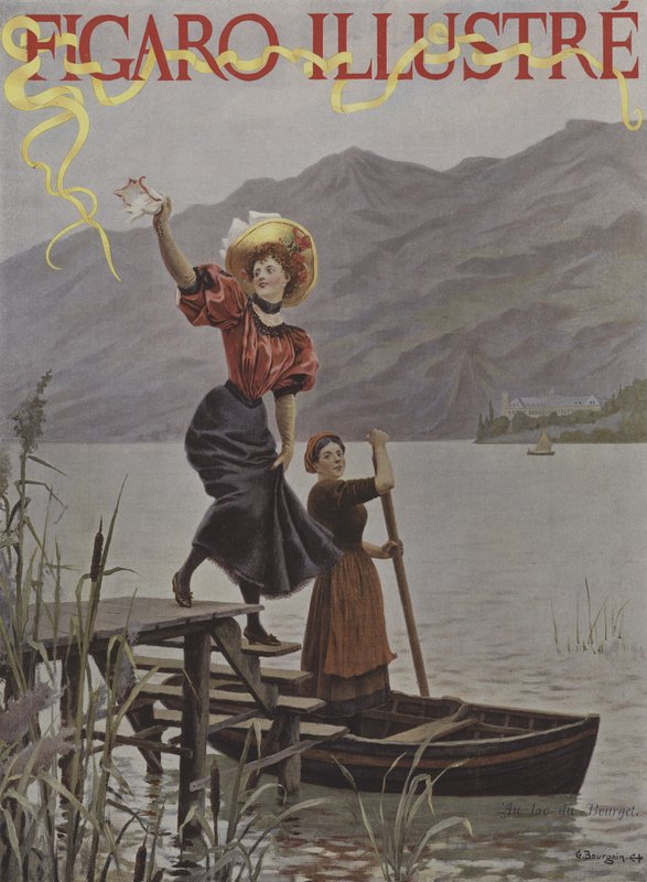 Aan het Meer van Bourget. Omslag van Le Figaro Illustre, september 1895 door Gustave Bourgain