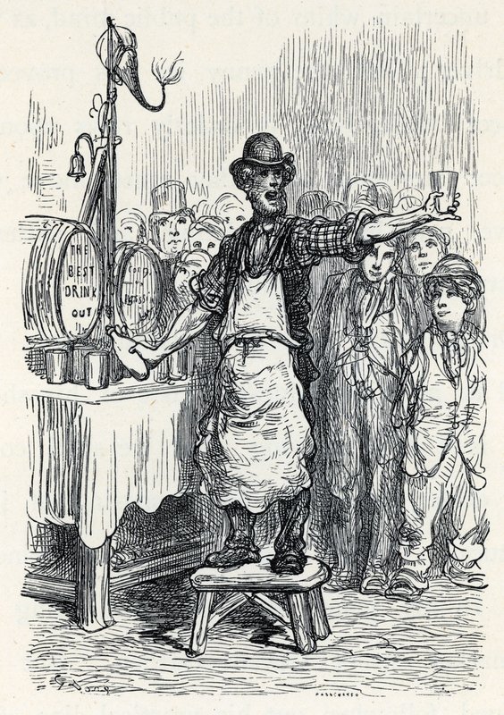 Gemberbierventers in de jaren 1870 door Gustave Dore