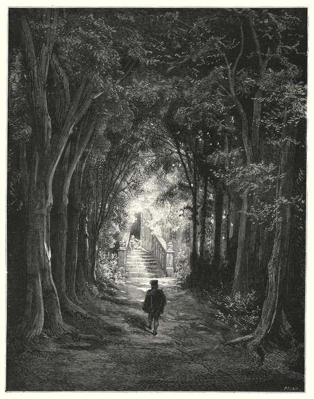 Doornroosje (gravure) door Gustave Dore