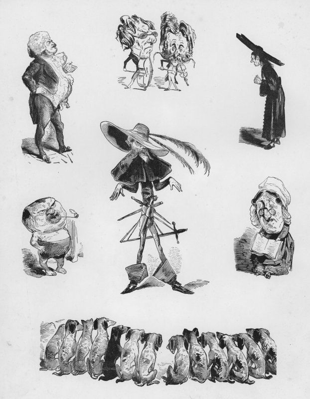 Humoristische en Groteske Schetsen door Gustave Dore (gravure) door Gustave Dore