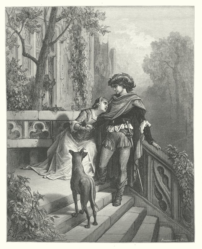De Fabels van La Fontaine: De Twee Duiven door Gustave Dore