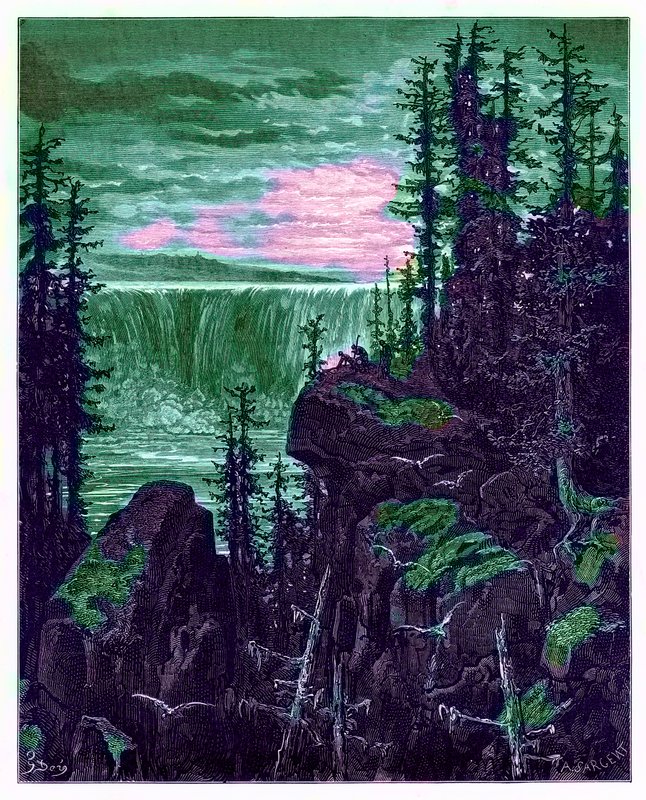 De Watervallen van Niagara, illustratie uit 