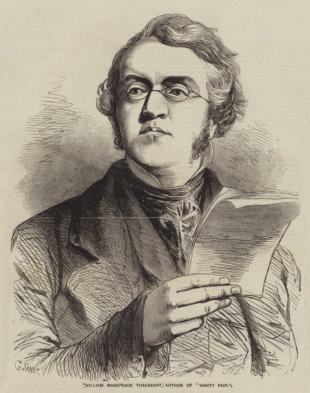 William Makepeace Thackeray, auteur van Vanity Fair door Gustave Janet