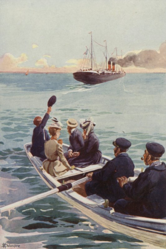 De stoomboot kromp elke seconde door H. Delaspre