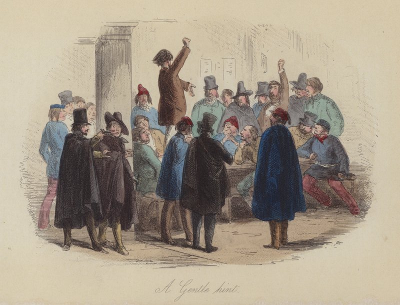 Illustratie voor Lewis Arundel of The Railroad of Life door Frank E Smedley door after Hablot Knight Browne
