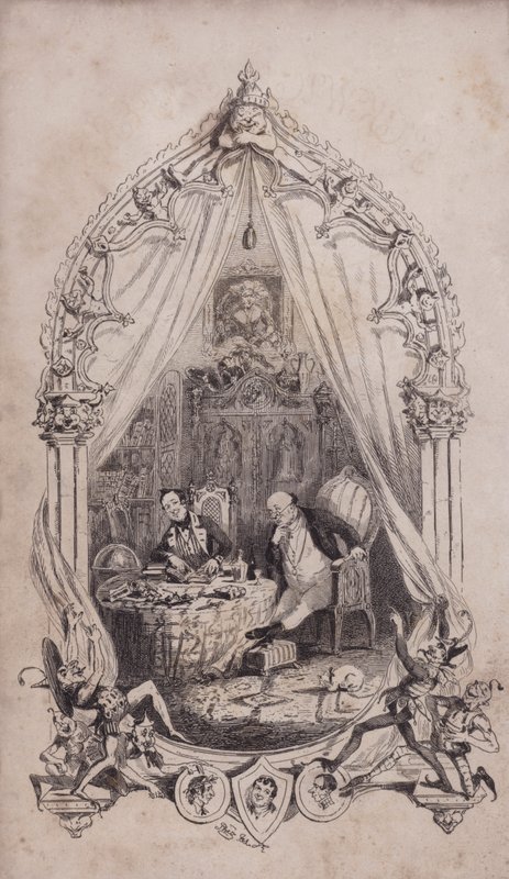 Samuel Pickwick en Alfred Jingle, illustratie uit Charles Dickens