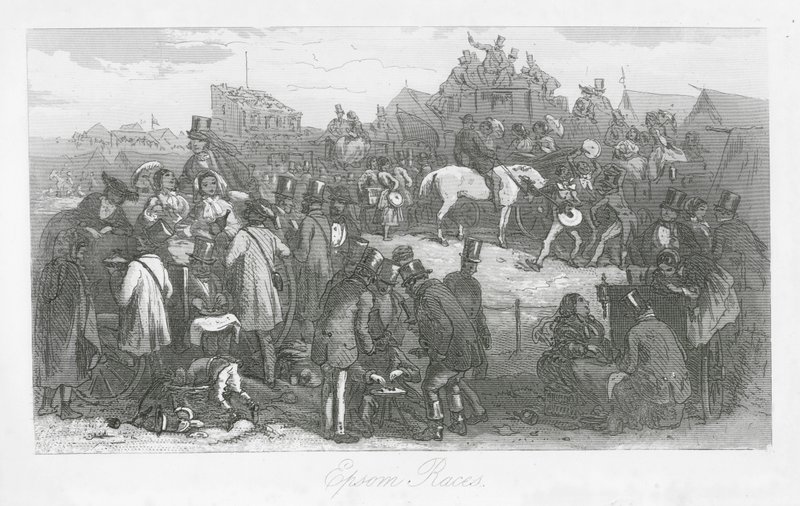 Londense straten: Epsom Races door Hablot Knight (1815 92) Browne