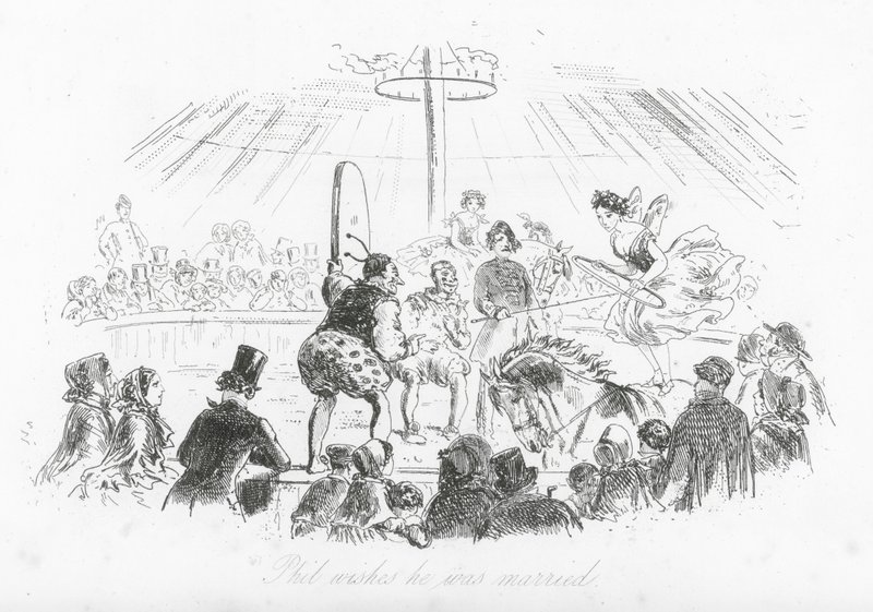 Londense straten: Phil wenst dat hij getrouwd was door Hablot Knight (1815 92) Browne