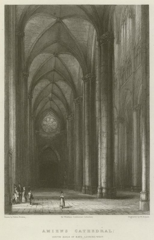 Kathedraal van Amiens, Zuidbeuk van het schip, kijkend naar het westen door Hablot Knight Browne