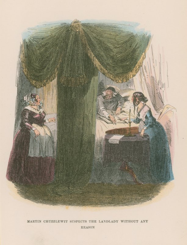 Illustratie voor Martin Chuzzlewit door Hablot Knight Browne