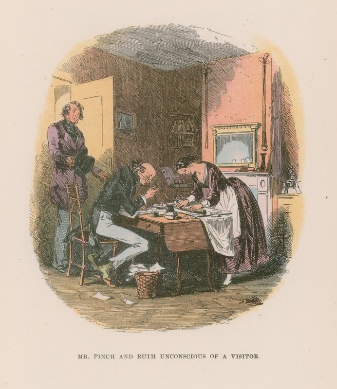 Illustratie voor Martin Chuzzlewit door Hablot Knight Browne
