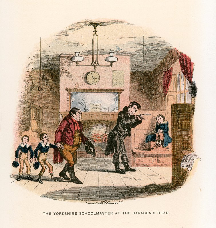 Illustratie voor Nicholas Nickleby door Hablot Knight Browne