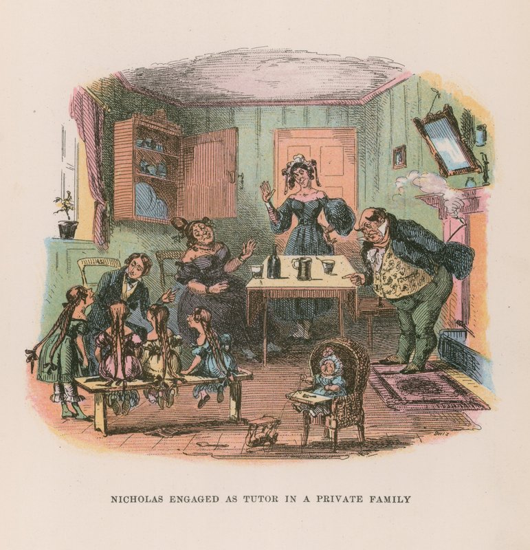 Illustratie voor Nicholas Nickleby door Hablot Knight Browne