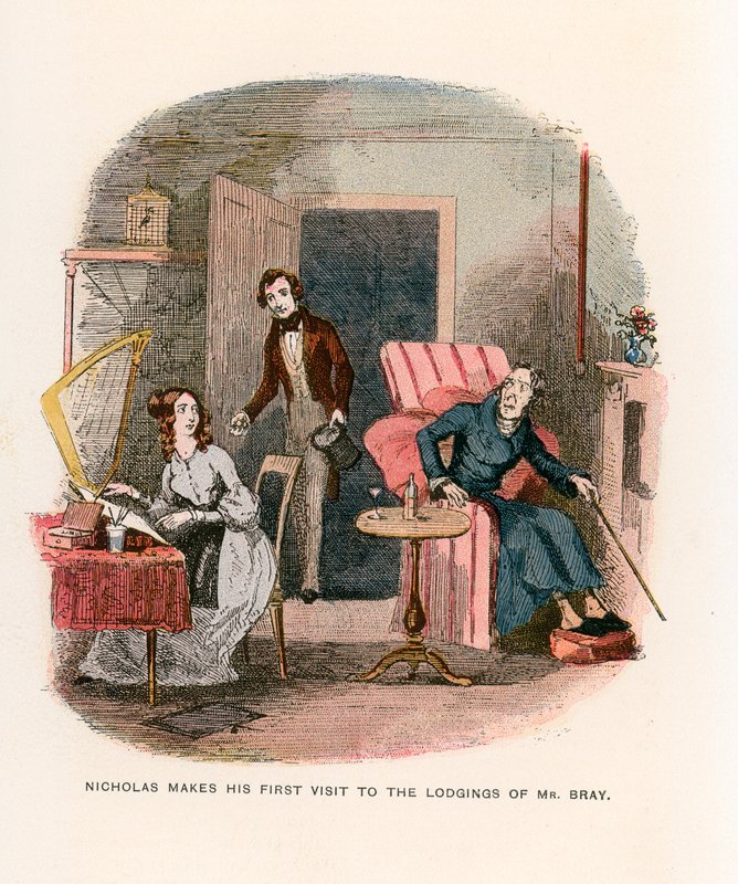 Illustratie voor Nicholas Nickleby door Hablot Knight Browne