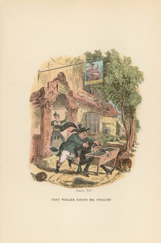 Illustratie voor Pickwick Papers door Hablot Knight Browne