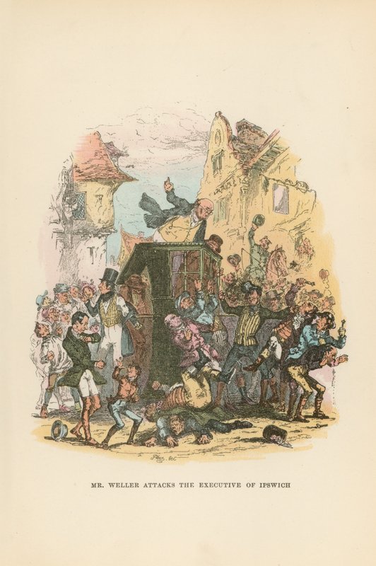 Illustratie voor Pickwick Papers door Hablot Knight Browne