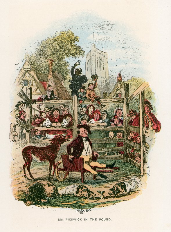 Illustratie voor de Pickwick Papers door Hablot Knight Browne