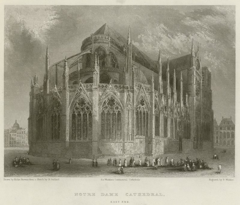 Notre Dame Kathedraal, Oostkant door Hablot Knight Browne