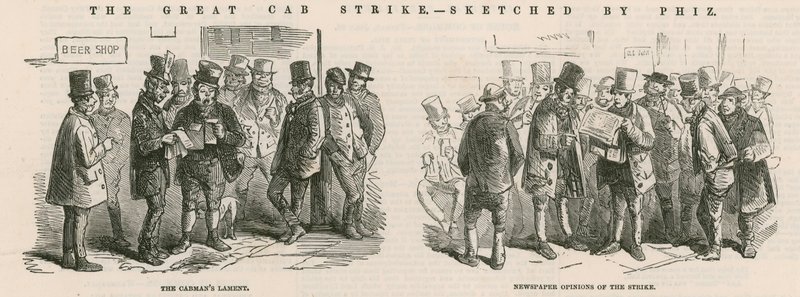 De Grote Cab Staking - schetsen door Phiz door Hablot Knight Browne