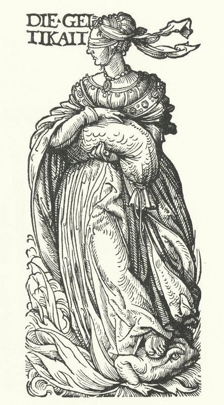 Hebzucht: een van de zeven hoofdzonden (gravure) door Hans (after) Burgkmair