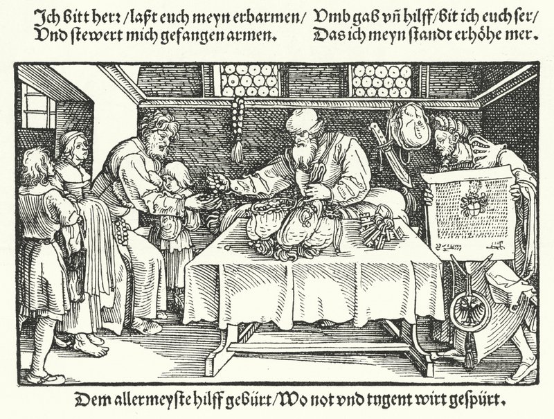 De Weldoener door Hans (after) Burgkmair