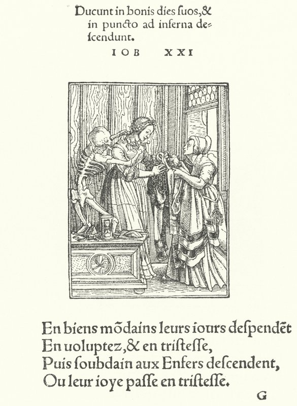 De Gravin, of Bruid door Hans (after) Holbein the Younger