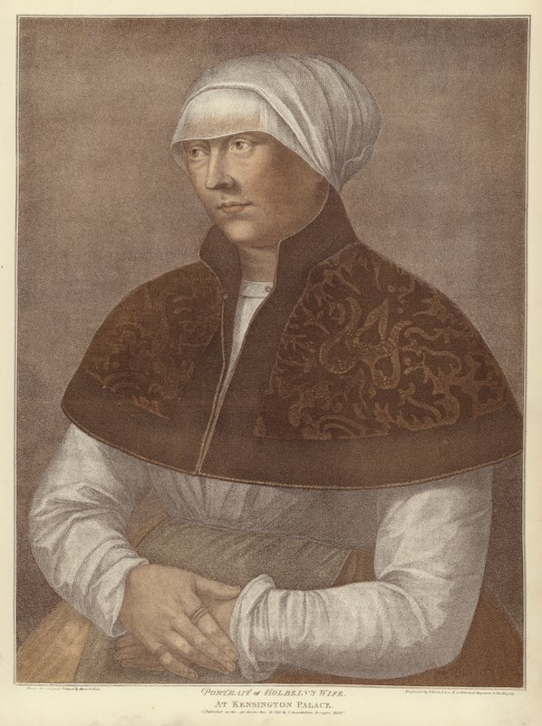Elsbeth, de vrouw van Hans Holbein door Hans Holbein der Jüngere