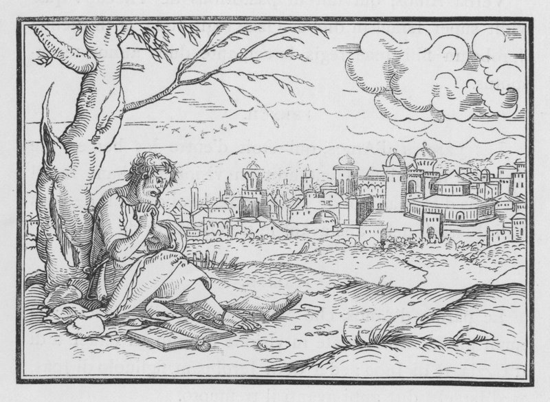 Jona Beklaagt Gods Genade door Hans after Holbein the Younger