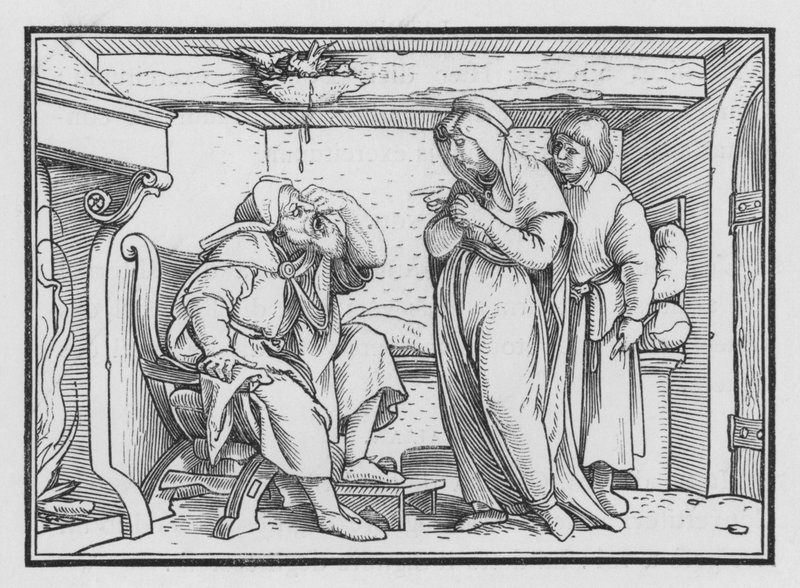 Tobit Wordt Blind door Hans after Holbein the Younger