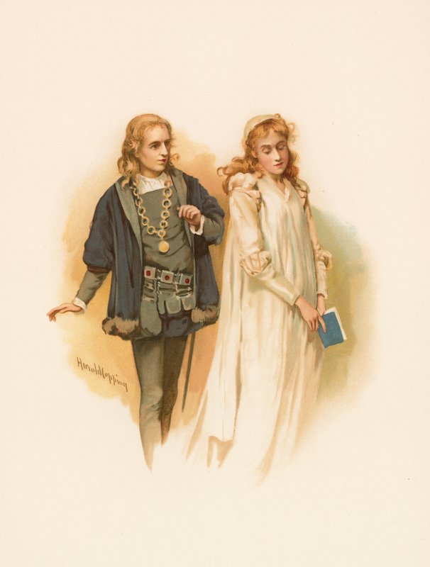 Hamlet en Ophelia door Harold Copping