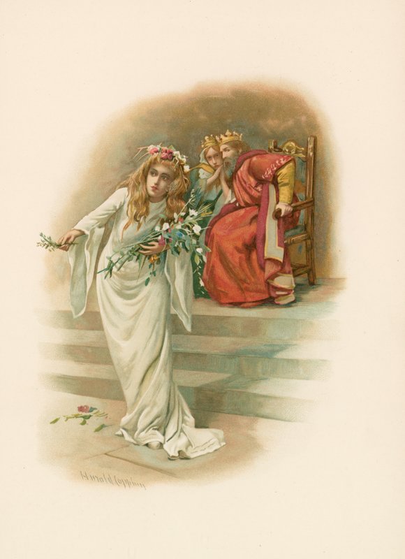 Ophelia, gek door Harold Copping