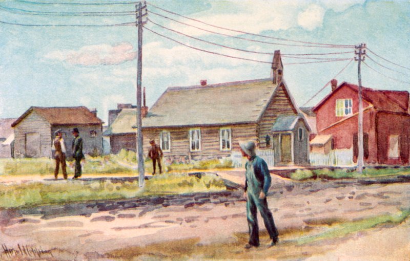 De Blokhutkerk, Lloydminster door Harold Copping