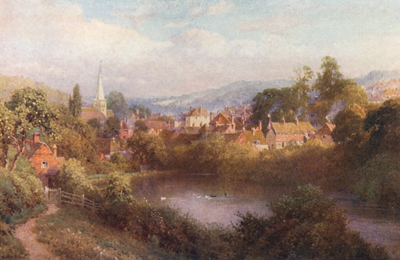 Godalming, Een Deel van de Oude Stad door Harold Sutton Palmer
