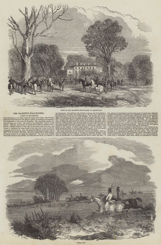 De hertenjacht van Hare Majesteit in Hillingdon door Harrison William Weir