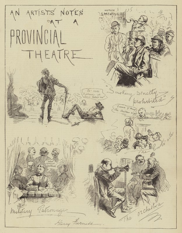 Aantekeningen van een kunstenaar in een provinciaal theater door Harry Furniss