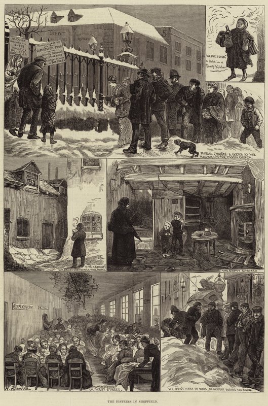 De nood in Sheffield door Harry Furniss