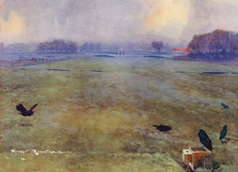 Golfbanen: Mid-Surrey, de tiende hole door Harry (1878 1950) Rountree