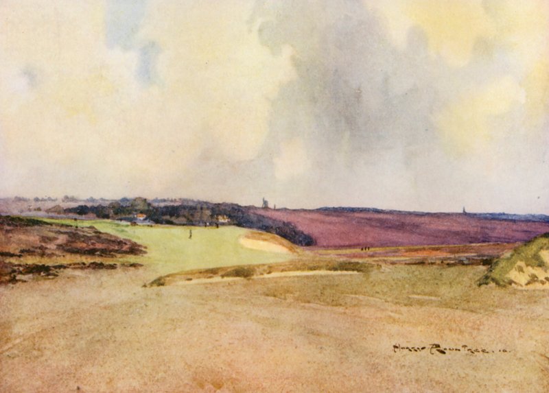 Golfbanen: Walton Heath, Tweede Schot bij de Zevende Hole door Harry (1878 1950) Rountree