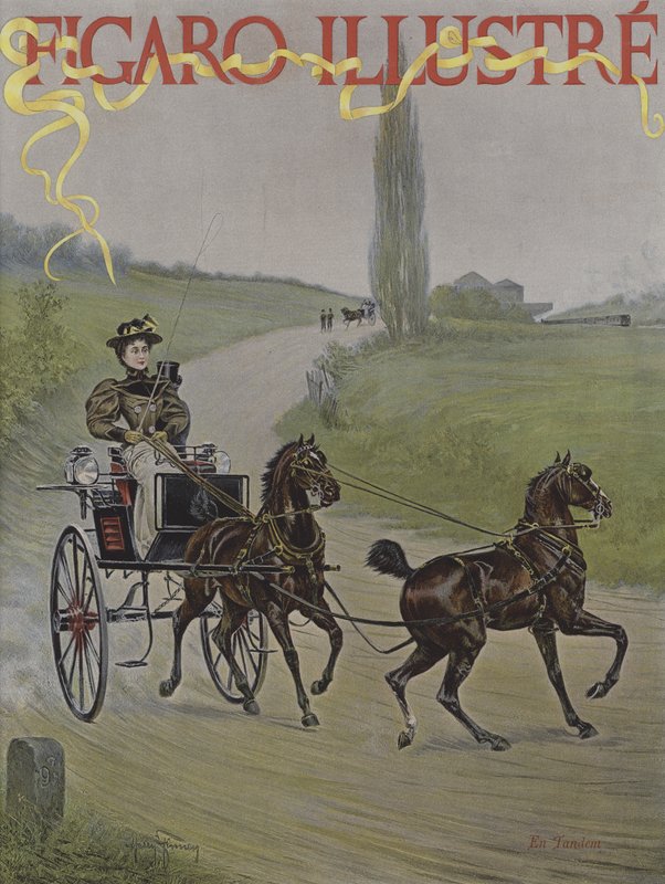 In Tandem. Omslag van Le Figaro Illustre, juni 1895 door Harry Finney